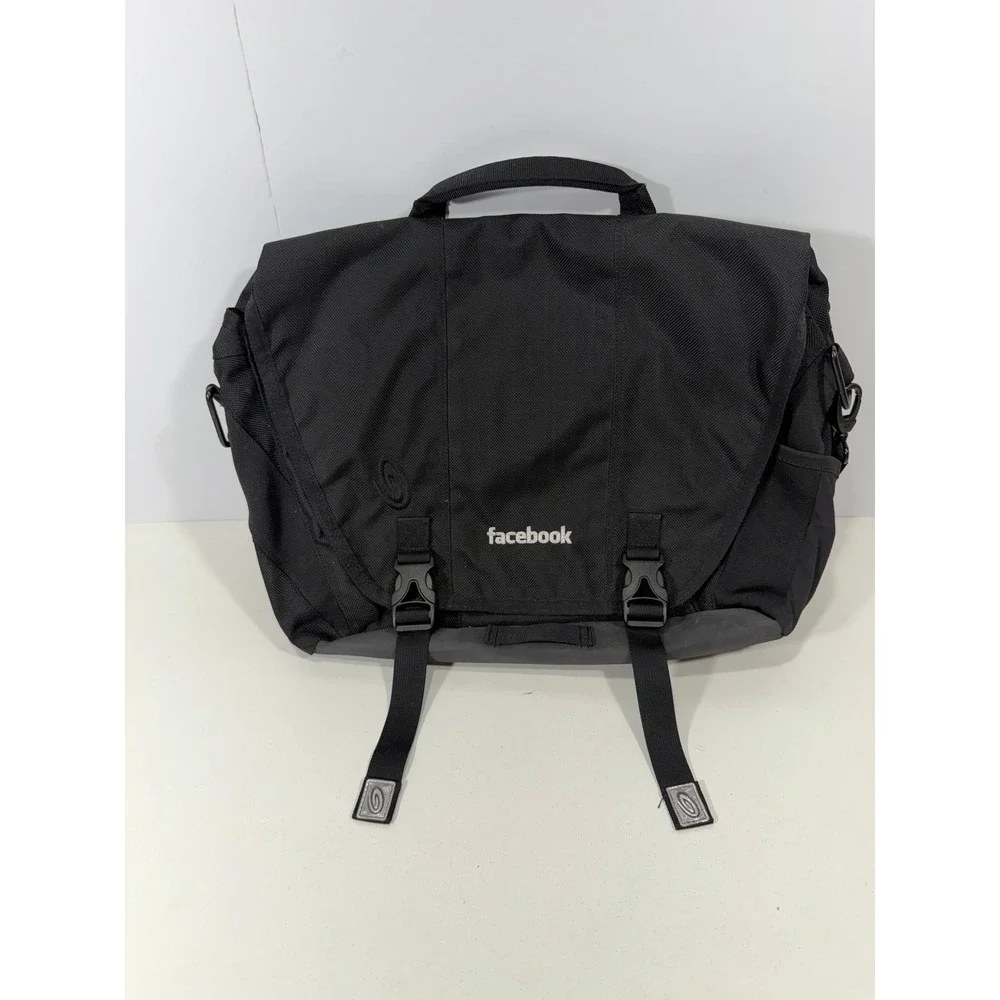 Timbuk2 Facebook Messenger Bag Black Ballistic Nylon Laptop Briefcase Commuter